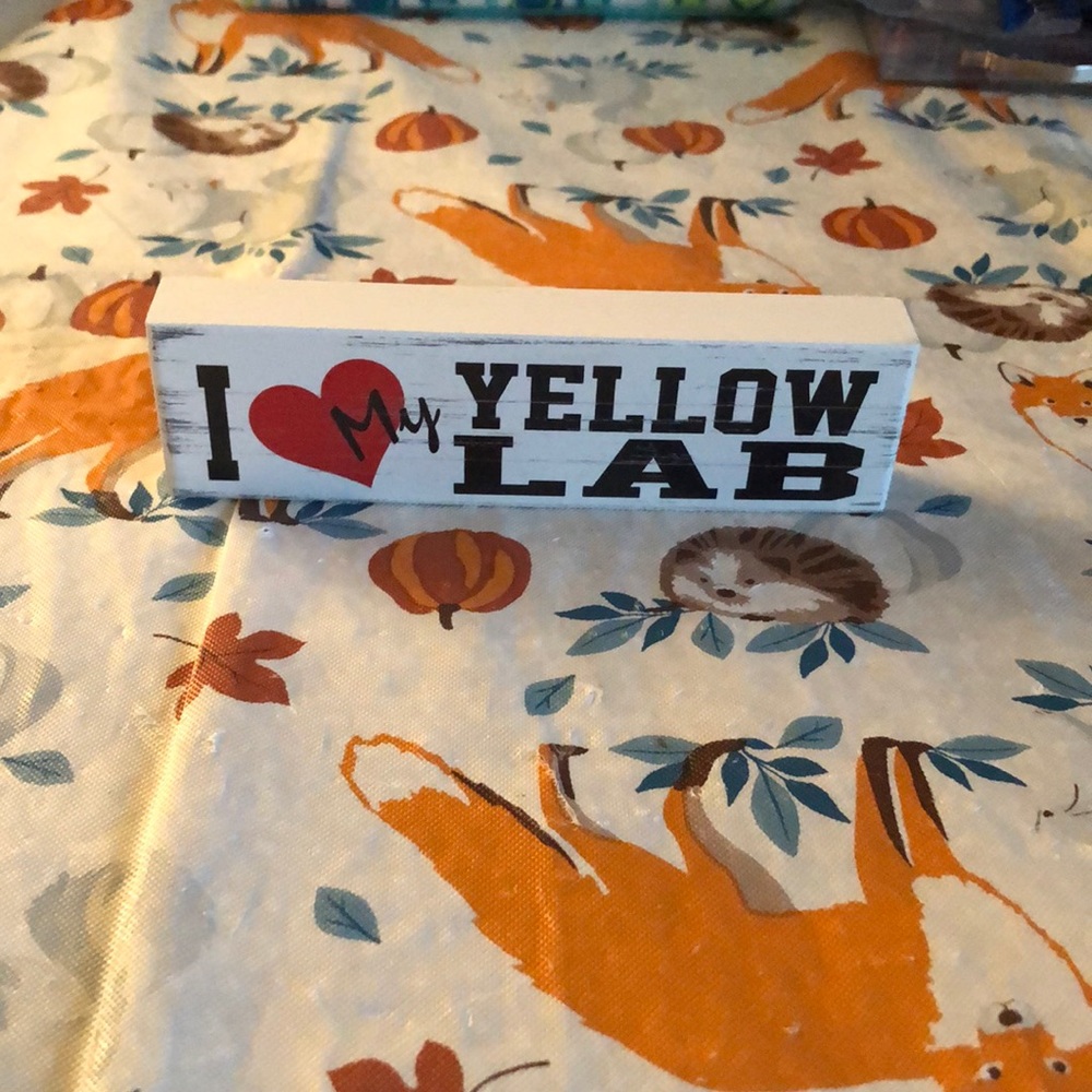 🛍️ I ❤️My Yellow Lab Sign - Picture 1 of 2